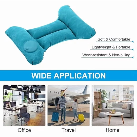 XINmiao Press-Type Inflatable Lumbar Support Pillow, Portable Back Cushion for Long Flights, Car & Office, Adjustable Firmness, Ergonomic Waist Support