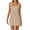Khaki, variant on Summer Dresses for Women Sawvnm Women's Summer Fashion Solid Color Zipper Sleeveless Square Neck Dress Mother's Day Gift for Women Girls