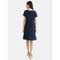 thumbnail image 3 of Time and Tru Women's and Women's Plus Tiered Cotton Mini Dress, Sizes XS-4X, 3 of 3