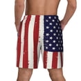 thumbnail image 2 of Mens Swim Trunks America Flag Quick Dry Board Shorts with Compression Liner, 2 of 6