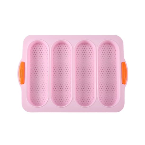 Molde de pan Molde flexible Pastelería para hornear bandeja de chocolate reutilizable Molde de pastel de chocolate PAN Panadería de la panadería Accesorio para refrigerador Horno Rosa Inevent HA028546-02