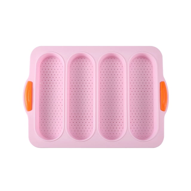 Molde de pan Molde flexible Pastelería para hornear bandeja de chocolate reutilizable Molde de pastel de chocolate PAN Panadería de la panadería Accesorio para refrigerador Horno Rosa Eigraketly HA028546-02