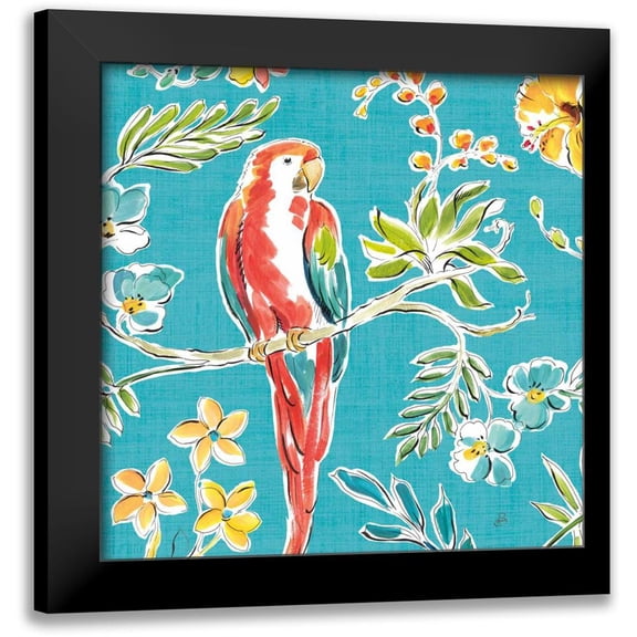 Brissonnet, Daphne 12x12 Black Modern Framed Museum Art Print Titled - Tropical Oasis III