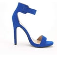 thumbnail image 2 of BURUDANI Women's Ankle Strap Open Toe Stilettos High Heel Sandals Party Dress Royal/Blue Size 6.5, 2 of 4