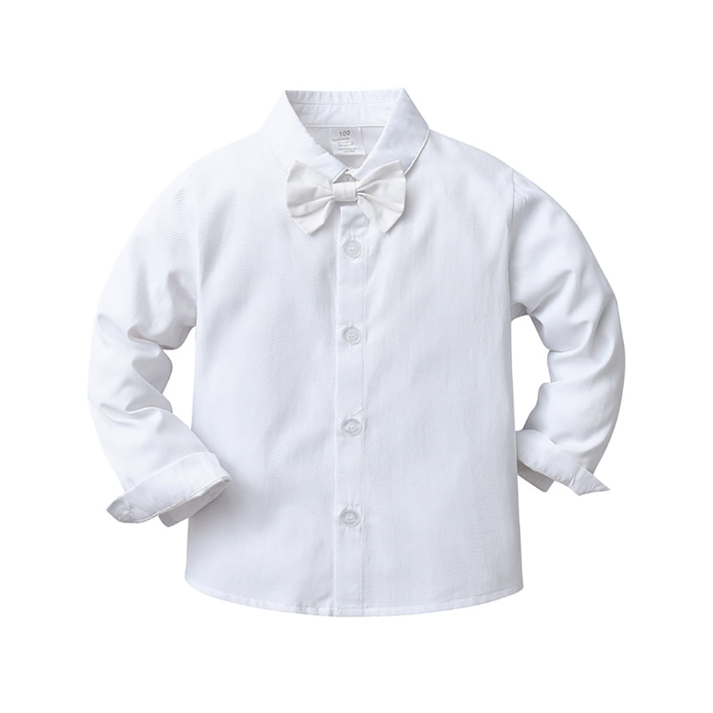 FYMNSI Baby Boy Clothes Gentleman Outfits Long Sleeve Wedding Party Tuxedo Suit Toddler Dress Shirt+Bowtie+Vest+Pants Set 1-2T