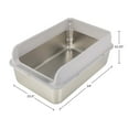 thumbnail image 7 of PETMAKER Stainless Steel Cat Litter Box with High Sides and Scoop Included, 7 of 7