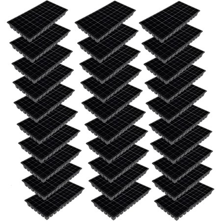 x 11" Extra Strength 72-Cell Square Insert, Black, 2.5" (Pack of 30) - Ideal for Greenhouses or Indoor Gardening - Holds Up to 72 Different Seeds