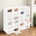 thumbnail image 5 of Wildnix 24-Pack Stackable Shoe Storage Boxes with Clear Front Door, Snap Design, and Ventilated Holes for Easy Access and Organized Storage, 5 of 6