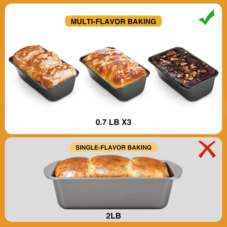 HONGBAKE 3-Pack Mini Carbon Steel Loaf Pans photo 4