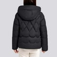 thumbnail image 4 of WCMZJ Women's Packable Down Jacket Lightweight Winter Puffer Jacket Hooded Warm Coat Waterproof Quilted Thermal Jackets with Pockets Black M, 4 of 4