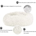 thumbnail image 5 of Cama redonda para perros y gatos (40 cm, blanca), cojín de peluche, cesta suave con forma de dona para perros y gatos pequeños y medianos., 5 of 5