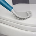 thumbnail image 5 of Toilet Brush, Long Handled Bathroom Cleaning Brush, Ergonomic Toilet Bowl Brush with Flexible Bristles, Compact Design for No Dead Angle Cleaning, Easy to Store, 5 of 8