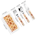 thumbnail image 2 of Salouo Autumn Animal Maple Leaves Pattern 3 Pieces Toddler Utensils, Kids Silverware Set Stainless Steel Utensils for Kids Children Safe Spoons Forks & Knife Dishwasher Safe, 2 of 8