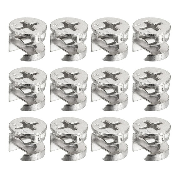 Uxcell Cam Lock Nut for Furniture, 12 Pack 11.65x9.8mm Joint Connector Locking Nuts Furniture Connecting Cam Fittings