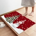 thumbnail image 4 of Merry Christmas Kitchen Rugs Sets 2 Piece Floor Mats Winter Snow Xmas Tree Snowman Snowflake Doormat Non-Slip Rubber Backing Area Rugs Washable Carpet Inside Door Mat Pad Sets-16"x 24"+16"x47", 4 of 6