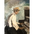 thumbnail image 2 of Stevens, Allayn 12x14 Gold Ornate Wood Framed with Double Matting Museum Art Print Titled - Listen to the Music IV, 2 of 4
