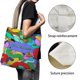 thumbnail image 3 of Tuca & Bertie Bolso de tela con estampado de lienzo para mujer, bolsa de compras reutilizable y estética, con cremallera interior, regalo para mujer, 35 × 40 cm., 3 of 6