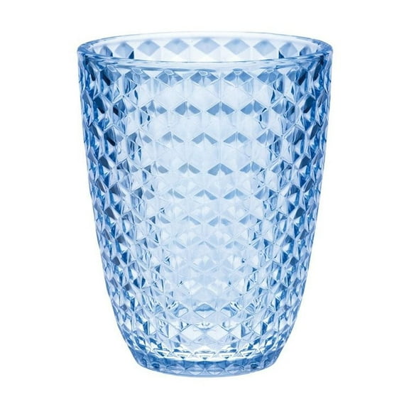 Set of Four Blue Diamond Acrylic Stemless Whiskey Glass