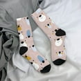 thumbnail image 5 of Daiia Cute Hand Drawn Bear Print Crew Socks – Soft Breathable Long Socks for Men & Women, Moisture-Wicking & Comfortable Daily Wear Socks, One-Size Fits Most (US 5-11), 5 of 6