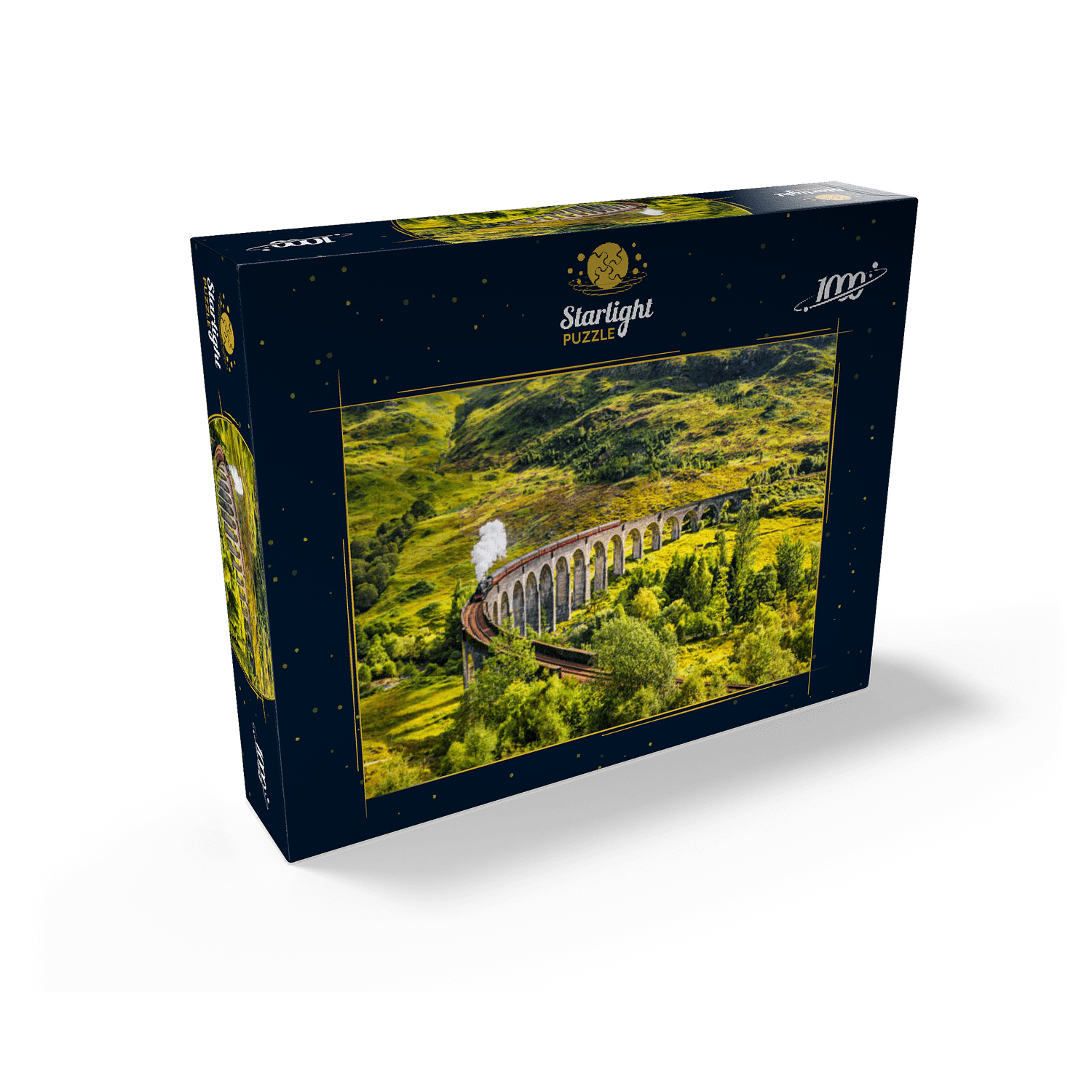 MyPuzzle - Glenfinnan Railway Viaduct With Jacobite Steam Train Scotland - Premium 1000 Piece Jigsaw Puzzle for Adults