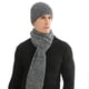 thumbnail image 5 of Gorro de punto cálido de invierno+bufanda larga+guantes con pantalla táctil conjunto con forro de punto para hombres, 5 of 5