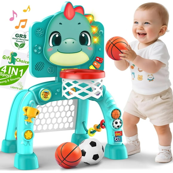 Juguete Deportivo Infantil Dinosaurio Nicmore 4 en 1 con Música y Luces