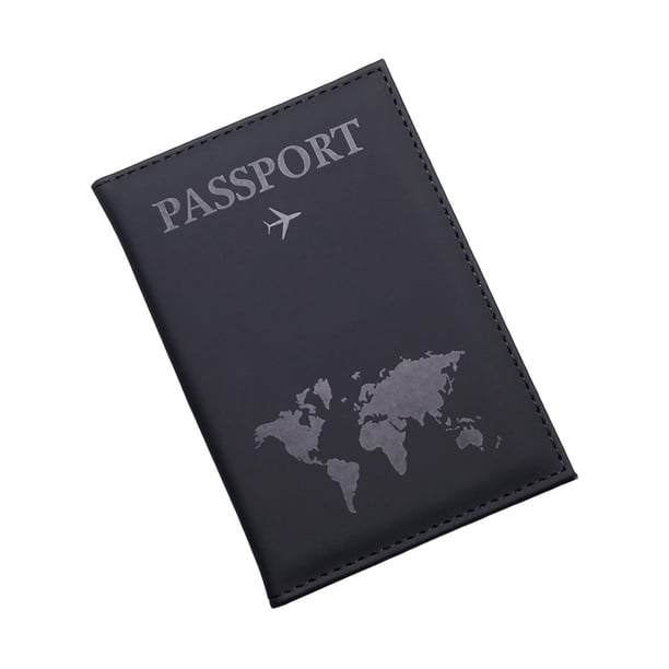 Estuche de viaje Porta pasaporte Accesorio de viaje Elementos esenciales de viaje Cartera de viaje Negro