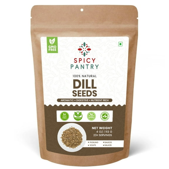 Spicy Pantry Whole Dill Seeds – 4 oz, Ideal for Pickling, Seasoning Meats, Salads & Soups