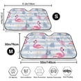 thumbnail image 7 of Lsque Flamingo and Pineapple Car Windshield Sun Shade | Accordion Folding Style Auto Shade for Car Truck SUV Van | Blocks UV Rays Sun Visor Protector | Small, 7 of 7