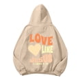thumbnail image 3 of Women's Sweatshirt Casual Long Sleeve Graphic Hooded Pullover Polyester Comfortable Loose Fit, 3 of 5