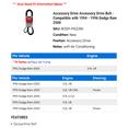 thumbnail image 2 of Accessory Drive Accessory Drive Belt - Compatible with 1994 - 1996 Dodge Ram 2500 1995, 2 of 2