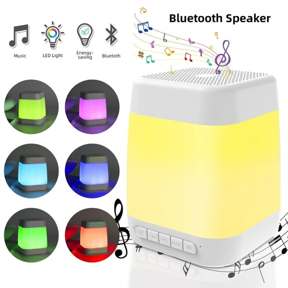 RUXAN Portable Bluetooth Speaker Multi-Color Changing Touch Control  LED Light All in One Wireless Bluetooth Speakers for Party Outdoor Camping