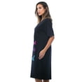 thumbnail image 2 of Just Love Short Sleeve Nightgown Sleep Dress for Women (Black - Greatful, Large), 2 of 3