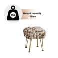 thumbnail image 2 of Home Soft Things Crushed Velvet Pouf Stool Ottoman - Simply Taupe - 16x16x16'', 2 of 7