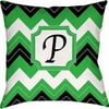 Thumbprintz Chevron Monogram Decorative Pillow, Black