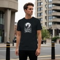 thumbnail image 3 of Smartprints Lone Wolf Howling Men's T-Shirt Black, Cotton, S, 3 of 4