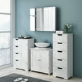 Homfa Modern Bathroom Floor Medicine with 5 Drawers, Free