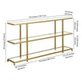 thumbnail image 5 of Evelyn&Zoe Greenwich 55" Wide Rectangular Console Table, Brass, 5 of 5