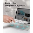 thumbnail image 3 of Backlit Detachable Keyboard Case for iPad Pro 12.9" 1/2 Gen, Pencil Slot Leather Folio, 3 of 7