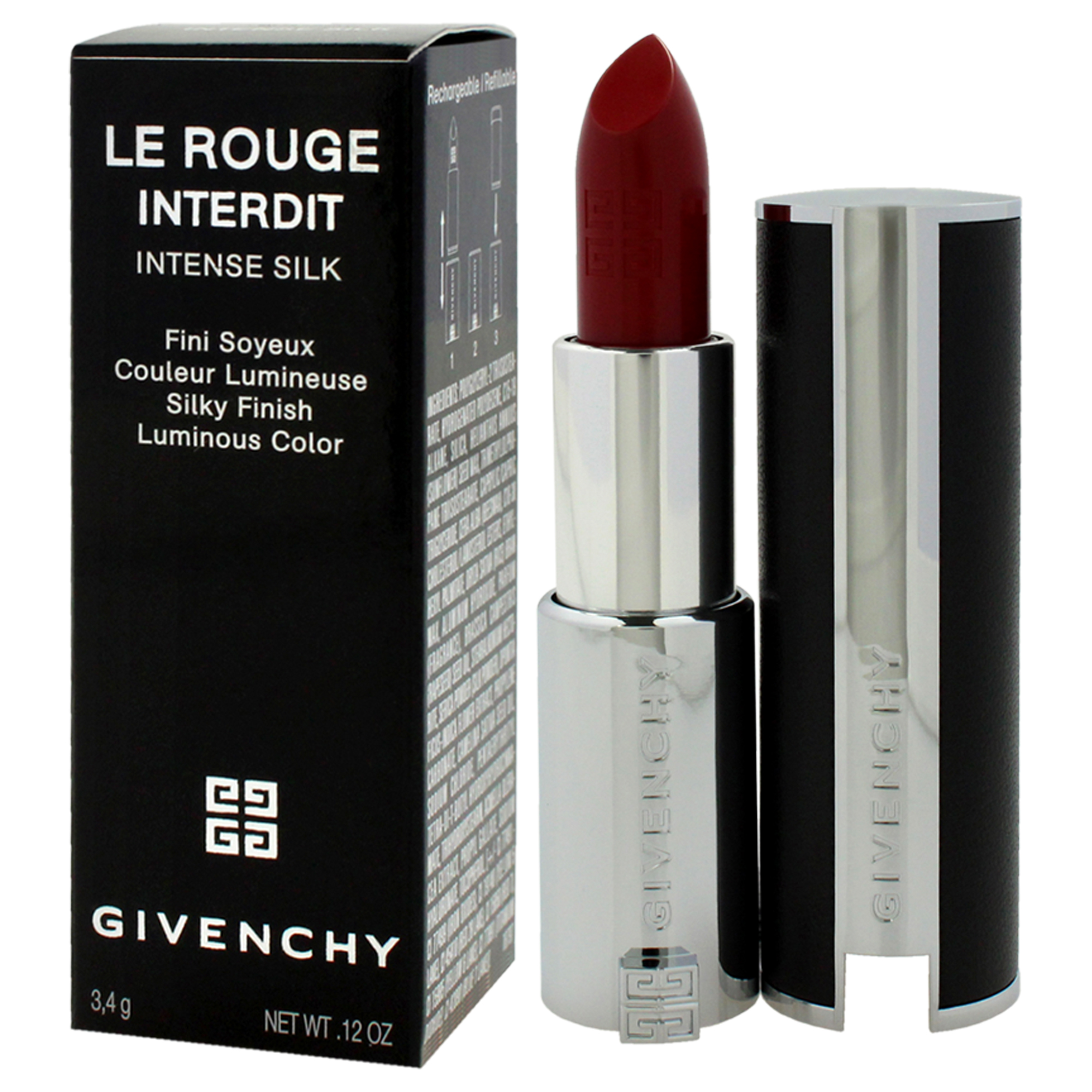 Le Rouge Interdit Intense Silk Lipstick - 307 Grenet Initie by Givenchy for Women - 0.12 oz Lipstick (Refillable)