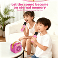 thumbnail image 3 of Mini Karaoke Machine for Kids, Flowing Colorful LED Portable Speaker with 2 Wireless Mics,3-12 Years Old Kids Gift, 3 of 6