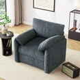 thumbnail image 6 of Chenille Oversized Armchair, 38.6" Wide Accent Chairs for Living Room & Bedroom Modern Lounge Chair, Upholstered Mid-Century Reading Chair, Comfy Living Room Chair, Single Sofa Chair, Blue, 6 of 6