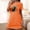 Orange, variant on Sakmal Black Sleepwear for Women Stretchy Ultra-Soft Sleep Dress Short Sleeve Short Crew Neck Cat Print Nightgowns S-2XL