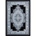 thumbnail image 2 of 2x7 Traditional Hand-Carved Runner Rug – Black & Grey Floral Medallion Hallway Carpet, Non-Shedding Soft Rug for Entryway, Kitchen, or Hall – Classic Oriental Design, 2 of 9