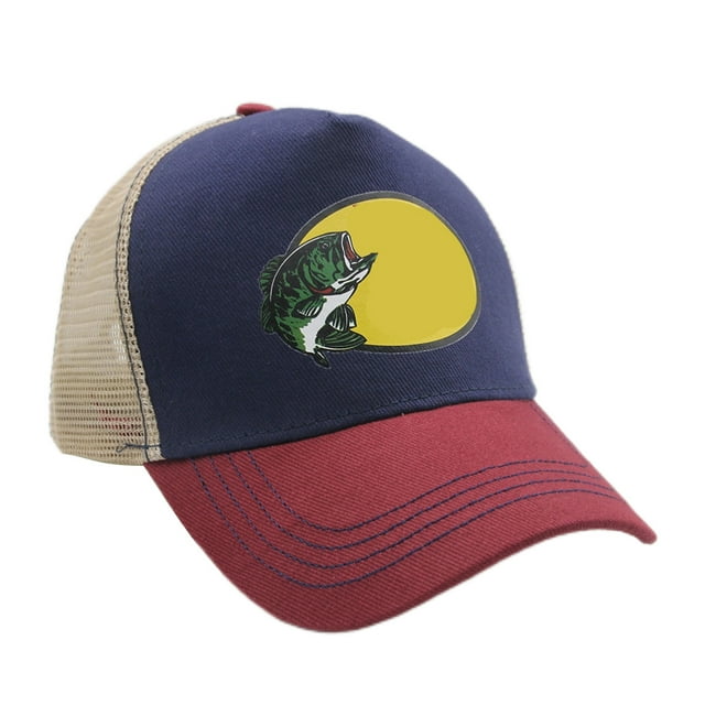 Gorra de béisbol de malla estampada, gorra de camionero de malla transpirable, gorra para el sol para hombres y mujeres, deportes al aire libre, pesca