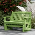 thumbnail image 3 of Wildridge Classic Mission Glider, Lime Green - Outdoor Weather Resistant Recycled HDPE Glider for Porch, Patio, Deck, 3 of 4