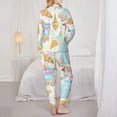 thumbnail image 6 of Goofa Icecream Truck Printed Women’s 2 Piece Pajama Set Super,Pajamas Women's Long Sleeve Sleepwear Soft Button Down Loungewear Pjs Lounge Set Nightwear-X-Large, 6 of 9