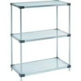 thumbnail image 4 of Nexel Galvanized Steel, 3 Tier, Solid Shelving Starter Unit, 54"Wx24"Dx34"H, 4 of 4