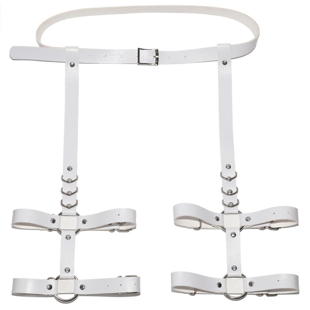 Women Sexy Punk Leather Harness Garter Belt Adjustable Waist Leg Cincher  Cage Belt 4 Leg Rings - Walmart.ca