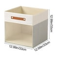 thumbnail image 4 of Yhmxh Linen Foldable Storage Bins with Clear Window, Storage Cubes Storage Organizer with 2 Handles, Closet Organizers and Storage Basket for Shelf Closet, Clothes, Cabinet (13x13x13 Inch), 4 of 7